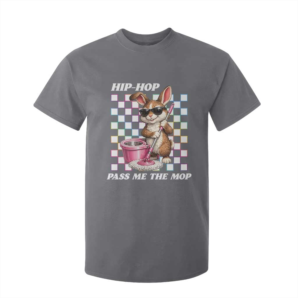 Hip Hop Easter Bunny Cleaning Pun T Shirt For Kid Funny Rabbit with Mop TS02 Charcoal Print Your Wear