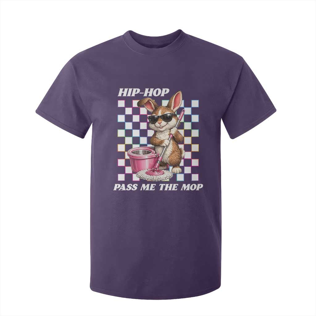 Hip Hop Easter Bunny Cleaning Pun T Shirt For Kid Funny Rabbit with Mop TS02 Purple Print Your Wear