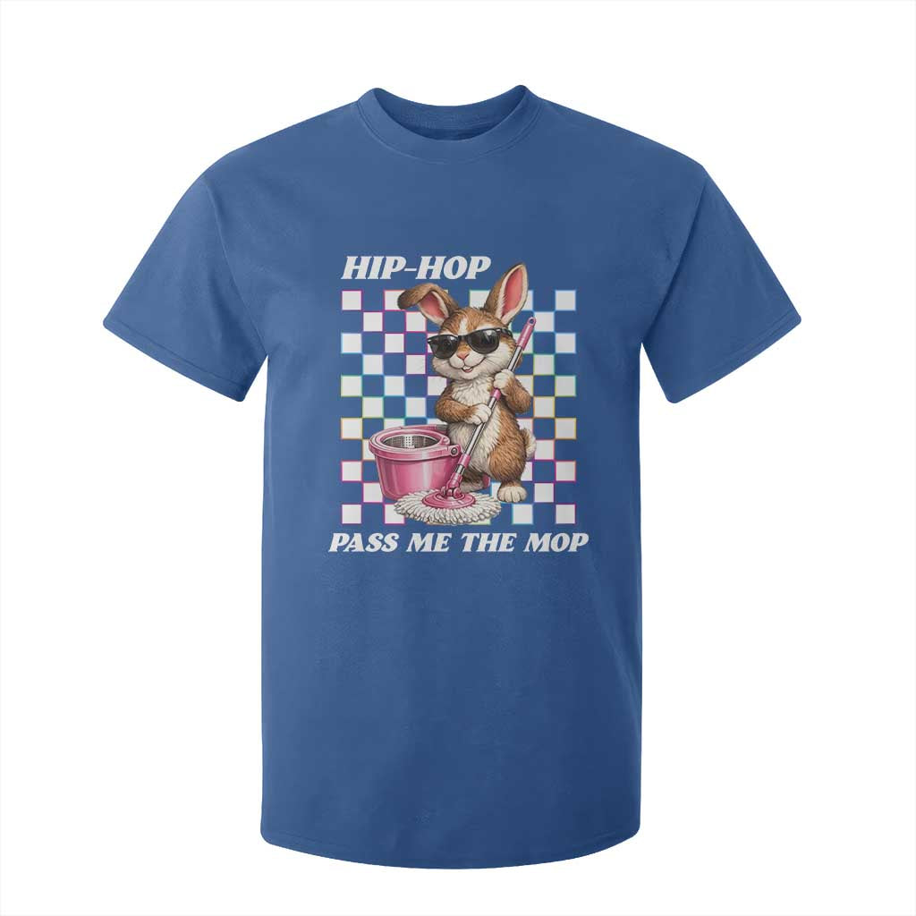 Hip Hop Easter Bunny Cleaning Pun T Shirt For Kid Funny Rabbit with Mop TS02 Royal Blue Print Your Wear