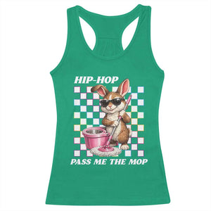 Hip Hop Easter Bunny Cleaning Pun Racerback Tank Top Funny Rabbit with Mop TS02 Irish Green Print Your Wear