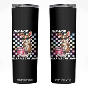 Hip Hop Easter Bunny Cleaning Pun Skinny Tumbler Funny Rabbit with Mop TS02 Black Print Your Wear