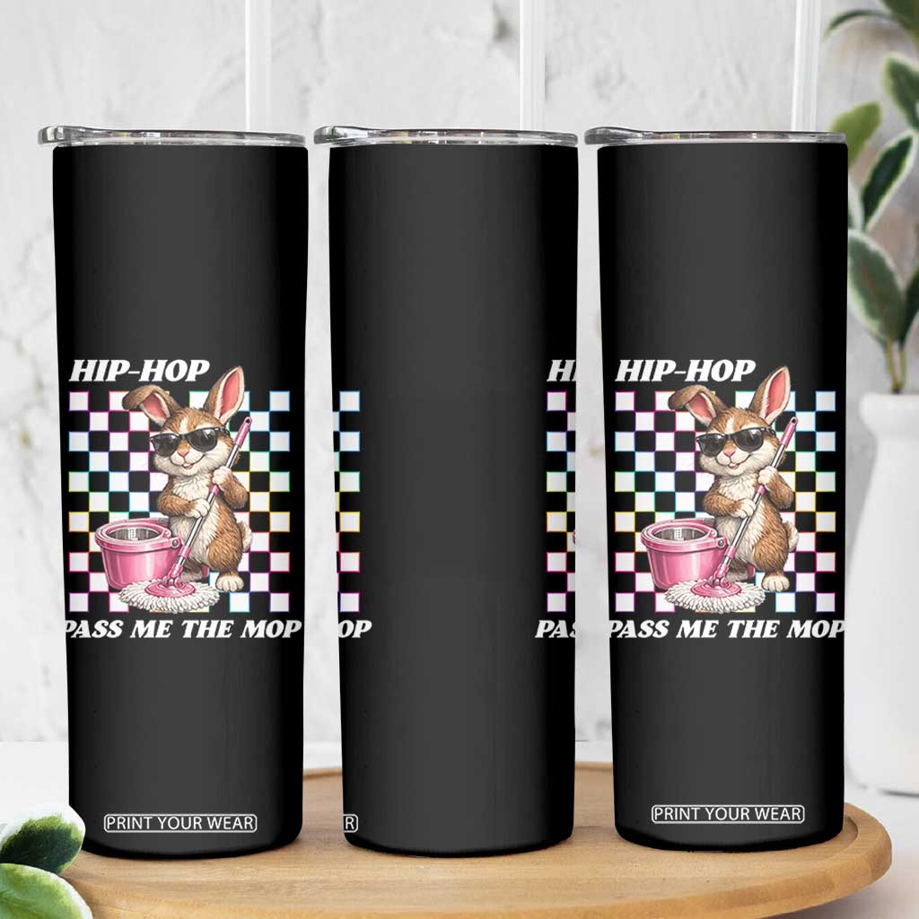 Hip Hop Easter Bunny Cleaning Pun Skinny Tumbler Funny Rabbit with Mop TS02 Print Your Wear
