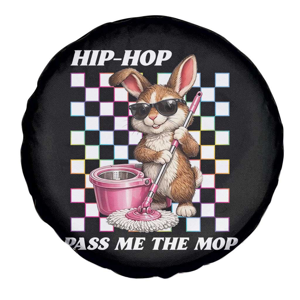 Hip Hop Easter Bunny Cleaning Pun Spare Tire Cover Funny Rabbit with Mop TS02 Print Your Wear