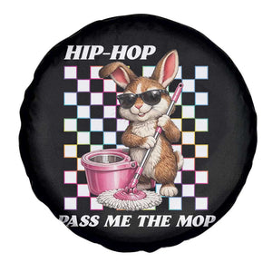 Hip Hop Easter Bunny Cleaning Pun Spare Tire Cover Funny Rabbit with Mop TS02 Print Your Wear