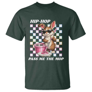 Hip Hop Easter Bunny Cleaning Pun T Shirt Funny Rabbit with Mop TS02 Dark Forest Green Print Your Wear