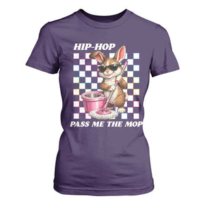 Hip Hop Easter Bunny Cleaning Pun T Shirt For Women Funny Rabbit with Mop TS02 Purple Print Your Wear