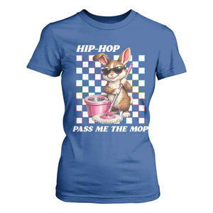 Hip Hop Easter Bunny Cleaning Pun T Shirt For Women Funny Rabbit with Mop TS02 Royal Blue Print Your Wear
