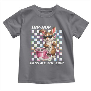 Hip Hop Easter Bunny Cleaning Pun Toddler T Shirt Funny Rabbit with Mop TS02 Charcoal Print Your Wear