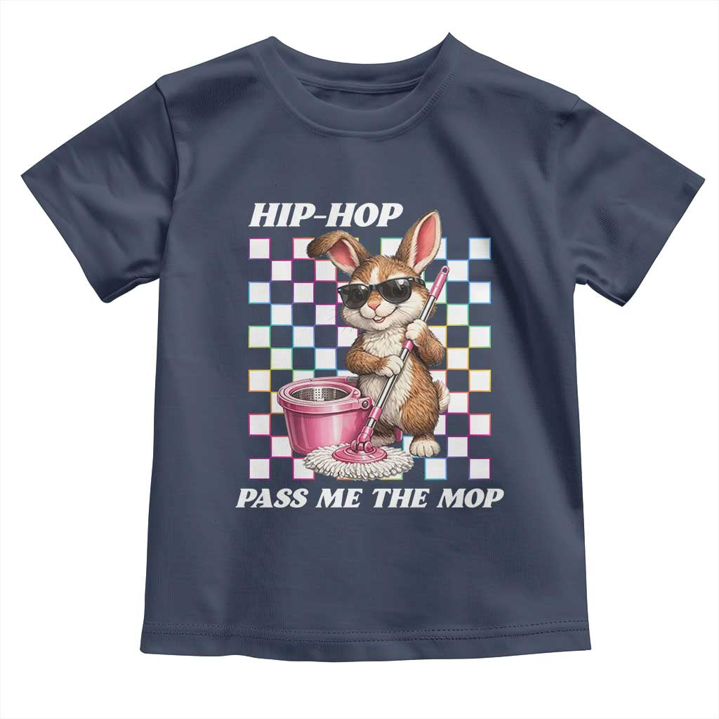 Hip Hop Easter Bunny Cleaning Pun Toddler T Shirt Funny Rabbit with Mop TS02 Navy Print Your Wear