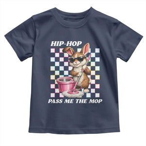 Hip Hop Easter Bunny Cleaning Pun Toddler T Shirt Funny Rabbit with Mop TS02 Navy Print Your Wear