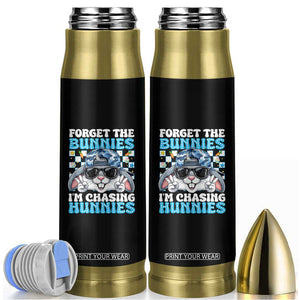Funny Easter Bunny Forget the Bunnies I’m Chasing Hunnies Bullet Tumbler Cool Rabbit with Sunglasses & Hat Humor TS02 Black Print Your Wear