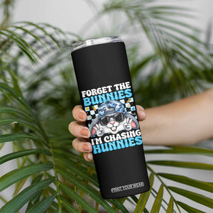 Funny Easter Bunny Forget the Bunnies I’m Chasing Hunnies Skinny Tumbler Cool Rabbit with Sunglasses & Hat Humor TS02 Print Your Wear