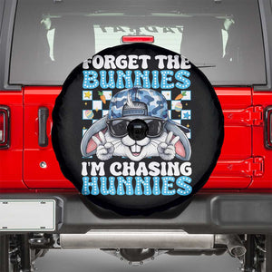 Funny Easter Bunny Forget the Bunnies I’m Chasing Hunnies Spare Tire Cover Cool Rabbit with Sunglasses & Hat Humor TS02 Black Print Your Wear