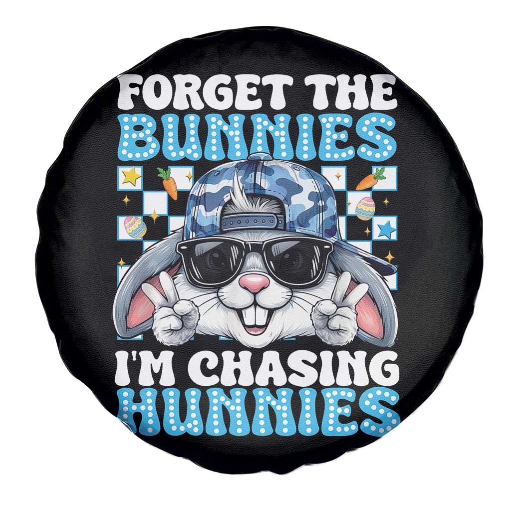 Funny Easter Bunny Forget the Bunnies I’m Chasing Hunnies Spare Tire Cover Cool Rabbit with Sunglasses & Hat Humor TS02 Print Your Wear