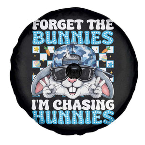 Funny Easter Bunny Forget the Bunnies I’m Chasing Hunnies Spare Tire Cover Cool Rabbit with Sunglasses & Hat Humor TS02 Print Your Wear