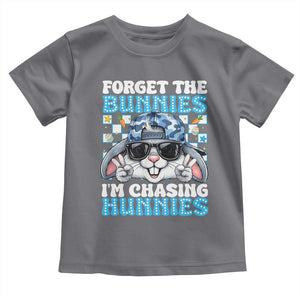 Funny Easter Bunny Forget the Bunnies I’m Chasing Hunnies Toddler T Shirt Cool Rabbit with Sunglasses & Hat Humor TS02 Charcoal Print Your Wear