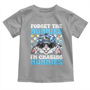 Funny Easter Bunny Forget the Bunnies I’m Chasing Hunnies Toddler T Shirt Cool Rabbit with Sunglasses & Hat Humor TS02 Sport Gray Print Your Wear