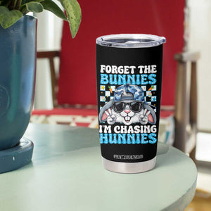 Funny Easter Bunny Forget the Bunnies I’m Chasing Hunnies Tumbler Cup Cool Rabbit with Sunglasses & Hat Humor TS02 Print Your Wear