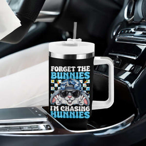 Funny Easter Bunny Forget the Bunnies I’m Chasing Hunnies Tumbler With Handle Cool Rabbit with Sunglasses & Hat Humor TS02 Print Your Wear