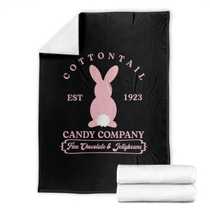 Cottontail Candy Company Vintage Easter Bunny Throw Blanket Retro Chocolate and Jellybeans Spring Lovers TS02 Black Print Your Wear