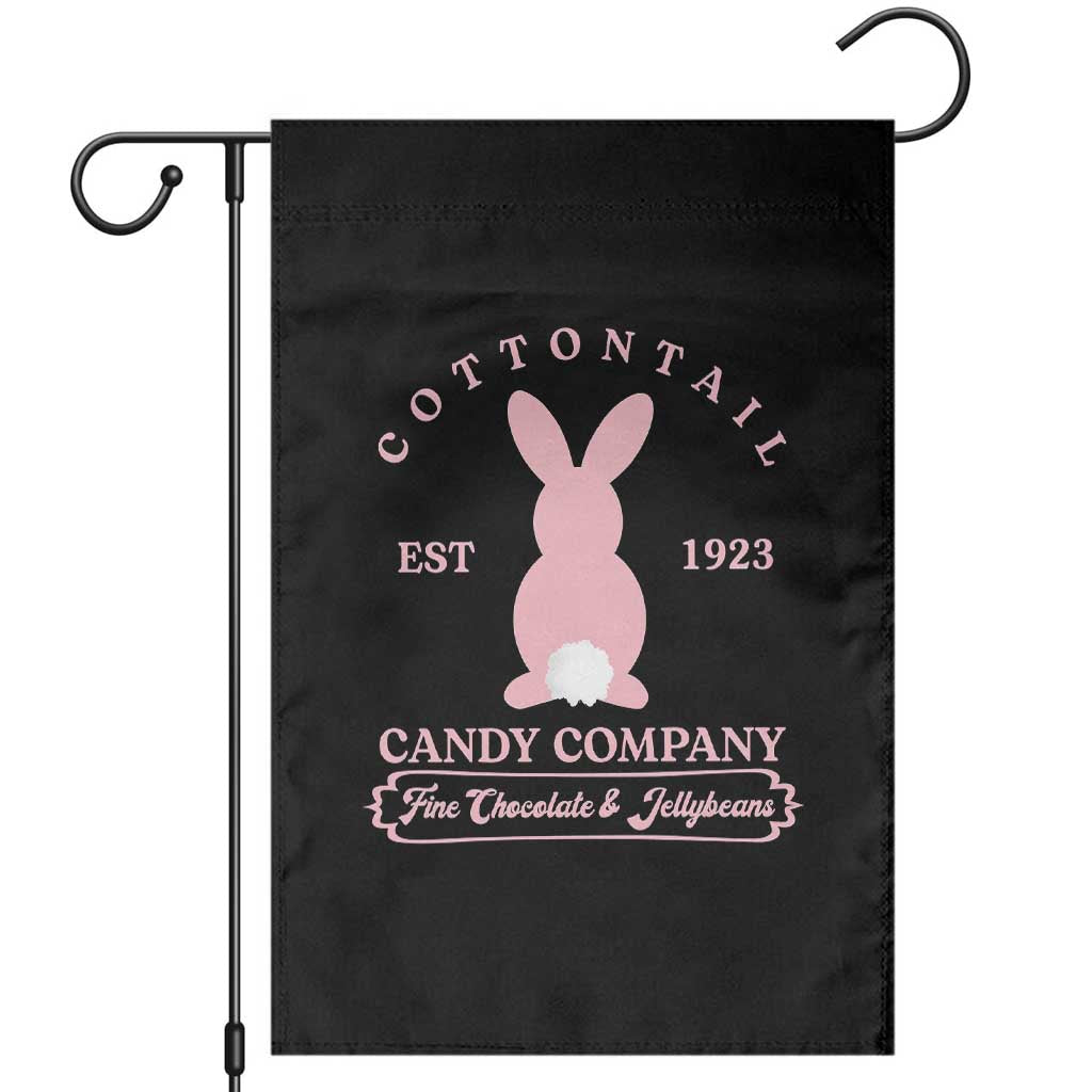 Cottontail Candy Company Vintage Easter Bunny Garden Flag Retro Chocolate and Jellybeans Spring Lovers TS02 Black Print Your Wear
