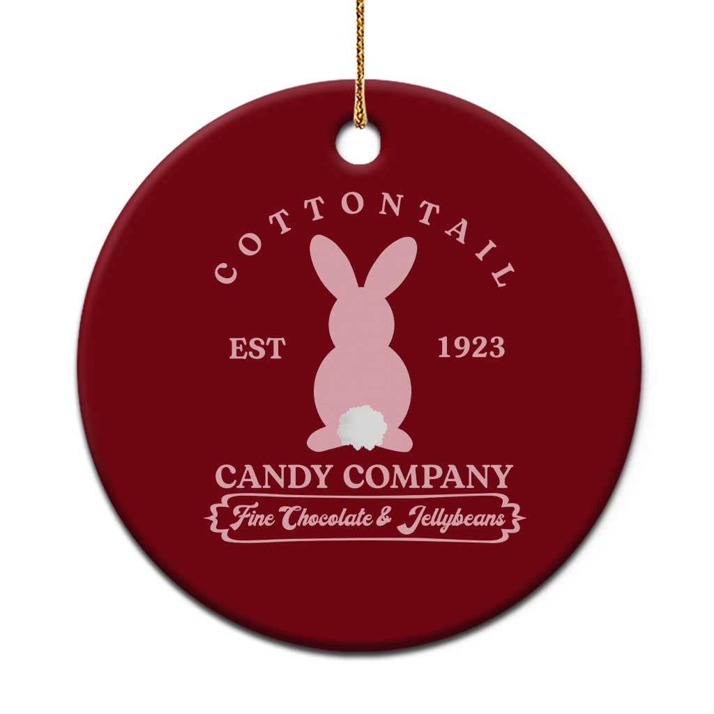 Cottontail Candy Company Vintage Easter Bunny Ceramic Ornament Retro Chocolate and Jellybeans Spring Lovers TS02 1pc Red Print Your Wear