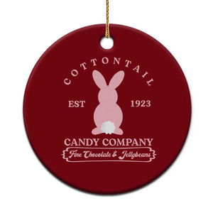 Cottontail Candy Company Vintage Easter Bunny Ceramic Ornament Retro Chocolate and Jellybeans Spring Lovers TS02 1pc Red Print Your Wear