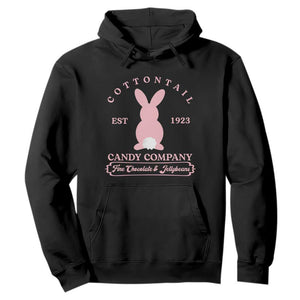 Cottontail Candy Company Vintage Easter Bunny Hoodie Retro Chocolate and Jellybeans Spring Lovers TS02 Black Print Your Wear