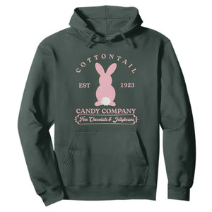 Cottontail Candy Company Vintage Easter Bunny Hoodie Retro Chocolate and Jellybeans Spring Lovers TS02 Dark Forest Green Print Your Wear