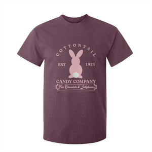 Cottontail Candy Company Vintage Easter Bunny T Shirt For Kid Retro Chocolate and Jellybeans Spring Lovers TS02 Maroon Print Your Wear