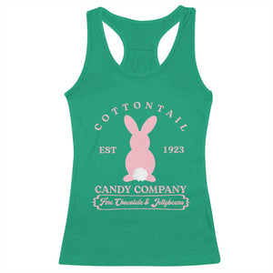 Cottontail Candy Company Vintage Easter Bunny Racerback Tank Top Retro Chocolate and Jellybeans Spring Lovers TS02 Irish Green Print Your Wear