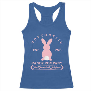 Cottontail Candy Company Vintage Easter Bunny Racerback Tank Top Retro Chocolate and Jellybeans Spring Lovers TS02 Royal Blue Print Your Wear