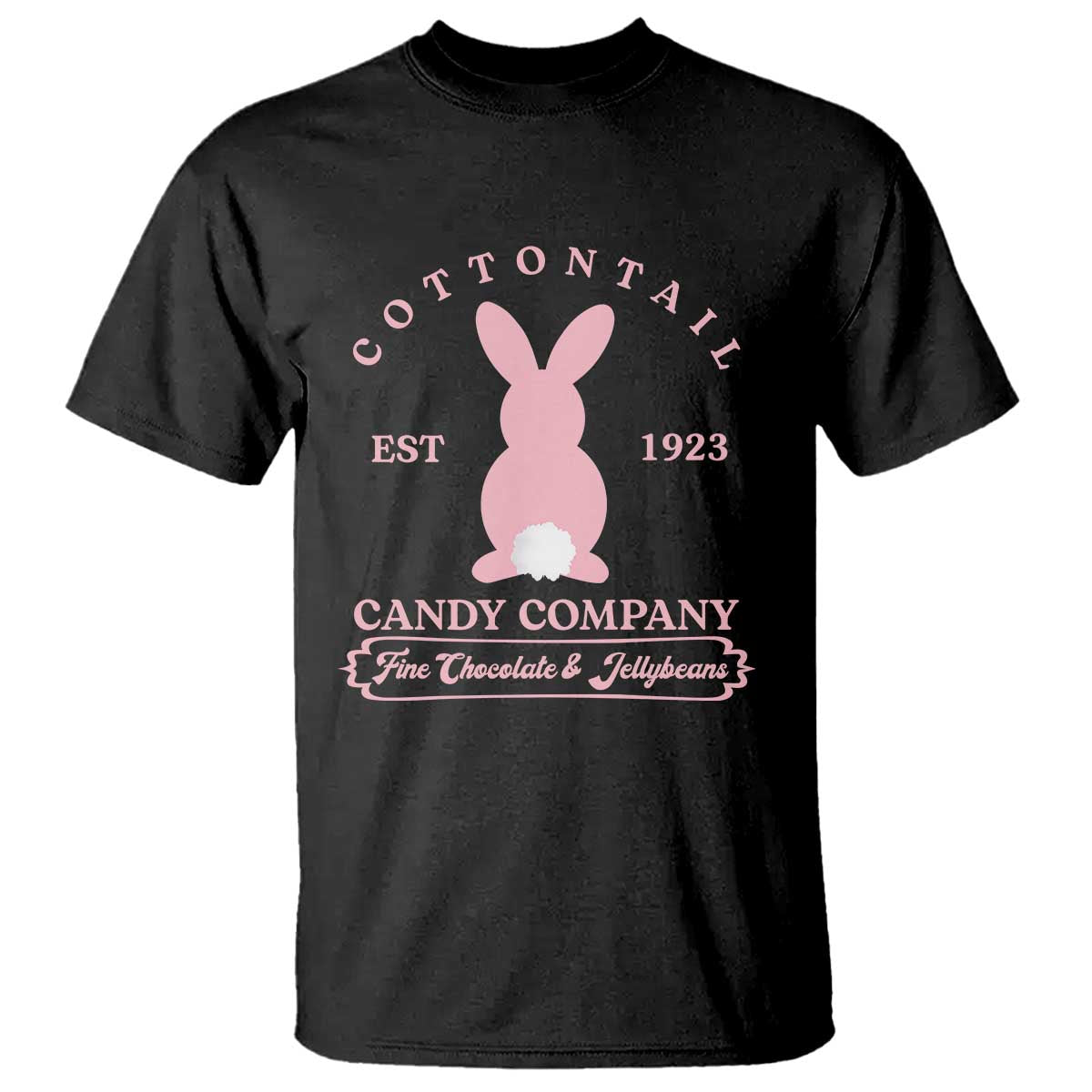 Cottontail Candy Company Vintage Easter Bunny T Shirt Retro Chocolate and Jellybeans Spring Lovers TS02 Black Print Your Wear
