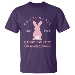 Cottontail Candy Company Vintage Easter Bunny T Shirt Retro Chocolate and Jellybeans Spring Lovers TS02 Purple Print Your Wear