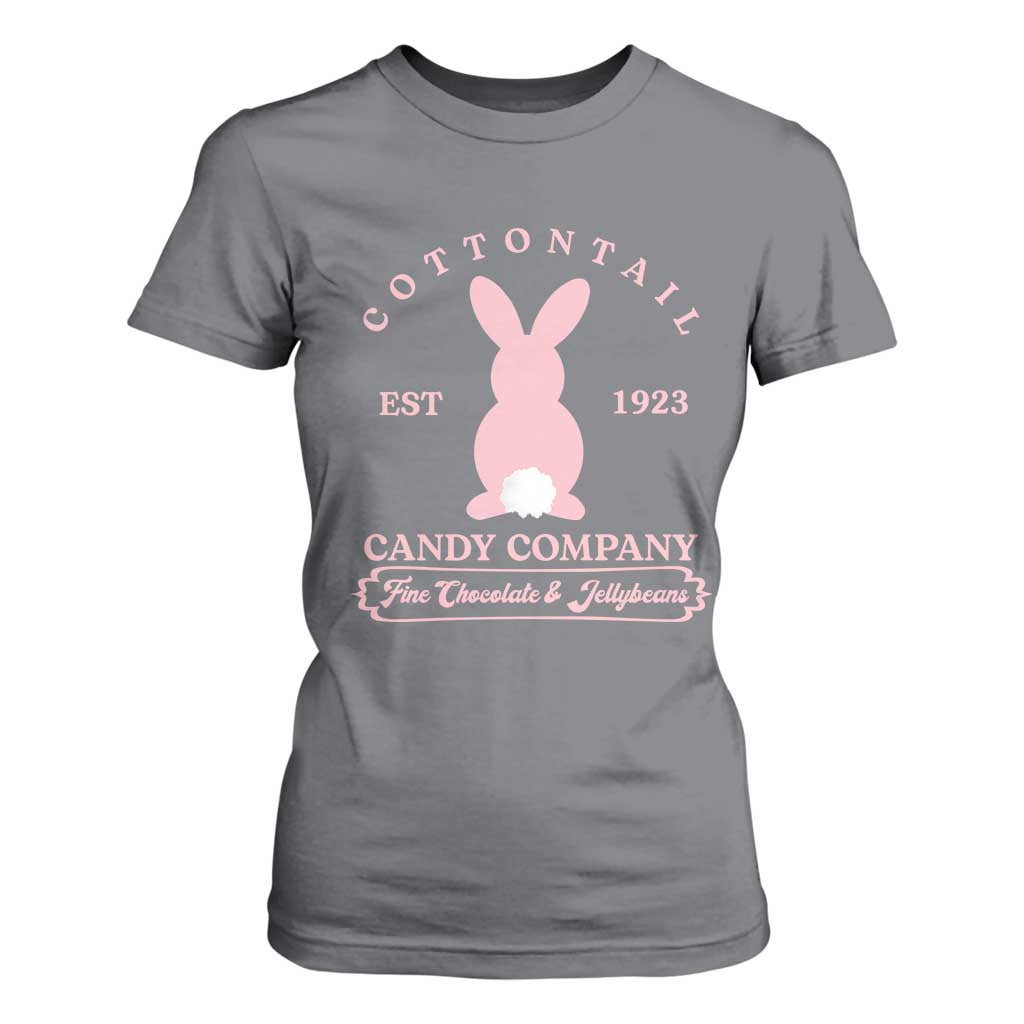 Cottontail Candy Company Vintage Easter Bunny T Shirt For Women Retro Chocolate and Jellybeans Spring Lovers TS02 Charcoal Print Your Wear