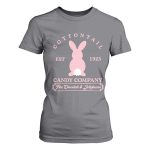 Cottontail Candy Company Vintage Easter Bunny T Shirt For Women Retro Chocolate and Jellybeans Spring Lovers TS02 Charcoal Print Your Wear