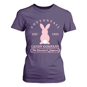 Cottontail Candy Company Vintage Easter Bunny T Shirt For Women Retro Chocolate and Jellybeans Spring Lovers TS02 Purple Print Your Wear