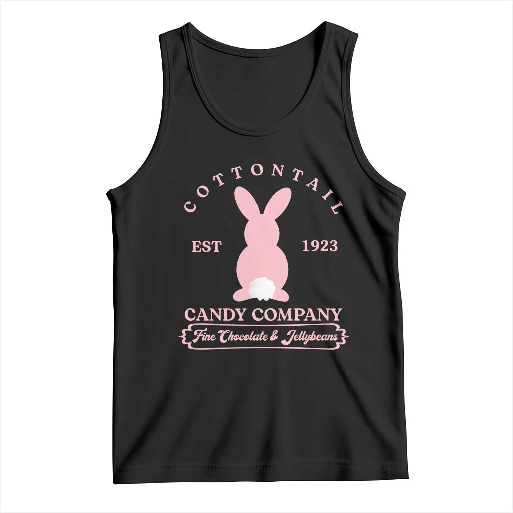 Cottontail Candy Company Vintage Easter Bunny Tank Top Retro Chocolate and Jellybeans Spring Lovers TS02 Black Print Your Wear