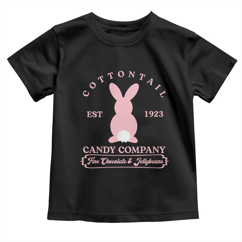 Cottontail Candy Company Vintage Easter Bunny Toddler T Shirt Retro Chocolate and Jellybeans Spring Lovers TS02 Black Print Your Wear