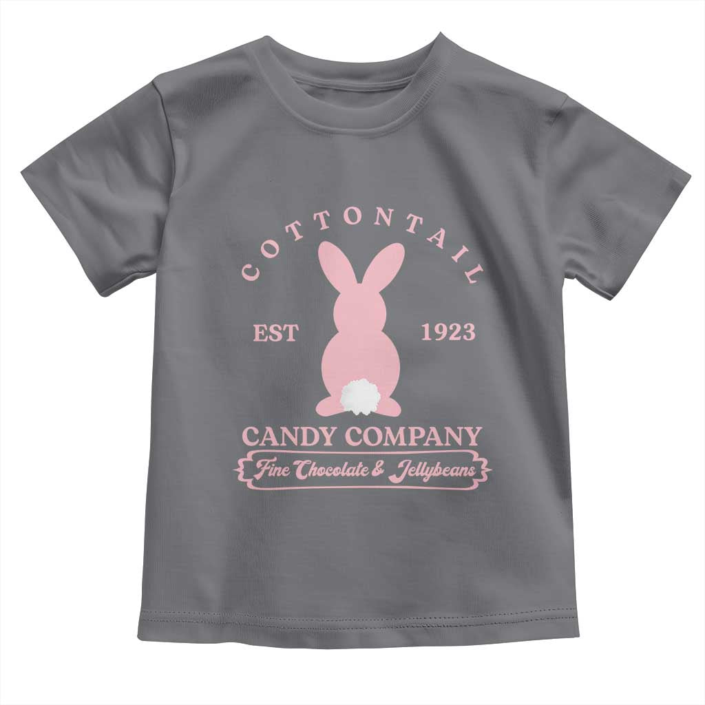 Cottontail Candy Company Vintage Easter Bunny Toddler T Shirt Retro Chocolate and Jellybeans Spring Lovers TS02 Charcoal Print Your Wear