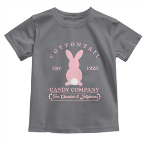Cottontail Candy Company Vintage Easter Bunny Toddler T Shirt Retro Chocolate and Jellybeans Spring Lovers TS02 Charcoal Print Your Wear