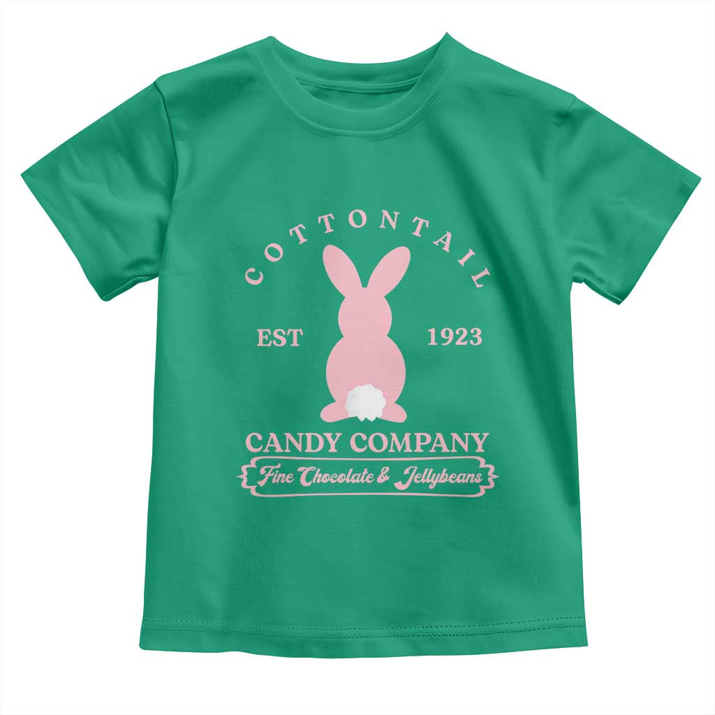 Cottontail Candy Company Vintage Easter Bunny Toddler T Shirt Retro Chocolate and Jellybeans Spring Lovers TS02 Irish Green Print Your Wear
