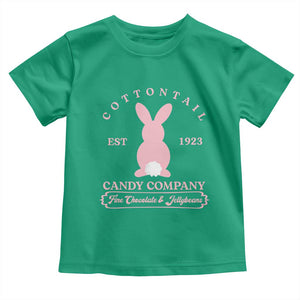 Cottontail Candy Company Vintage Easter Bunny Toddler T Shirt Retro Chocolate and Jellybeans Spring Lovers TS02 Irish Green Print Your Wear