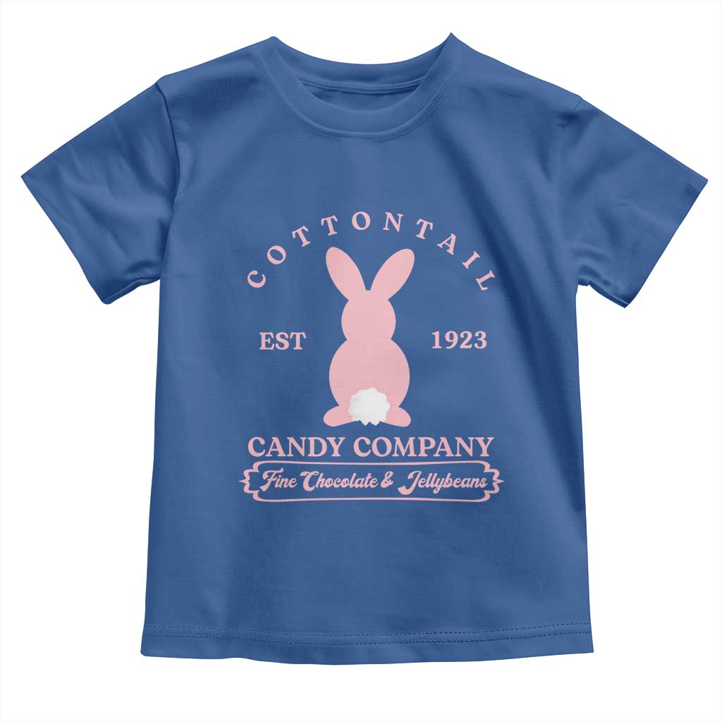 Cottontail Candy Company Vintage Easter Bunny Toddler T Shirt Retro Chocolate and Jellybeans Spring Lovers TS02 Royal Blue Print Your Wear