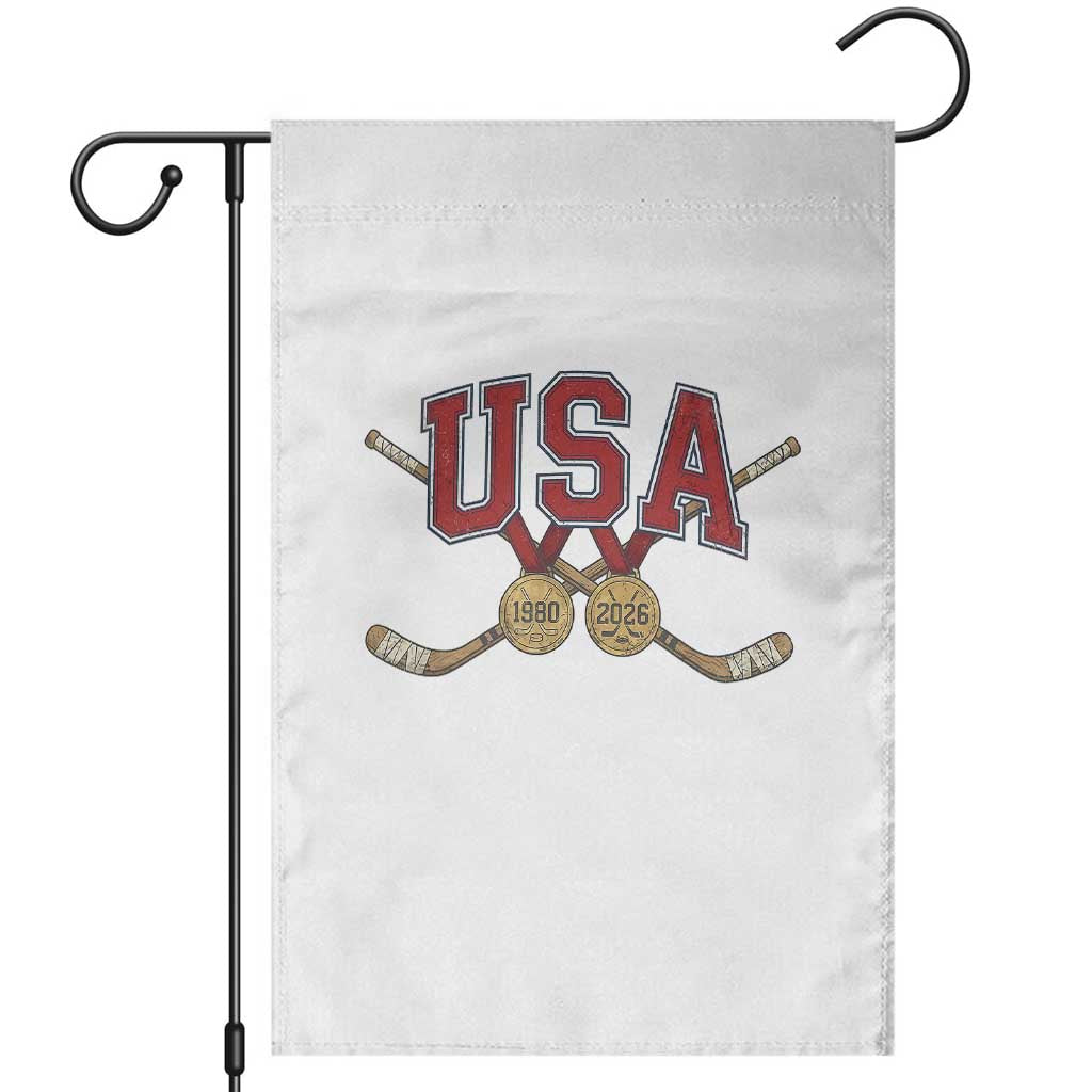 USA Ice Hockey Pride 1980 to 2026 Legacy Garden Flag Patriotic American Champions TS02 White Print Your Wear