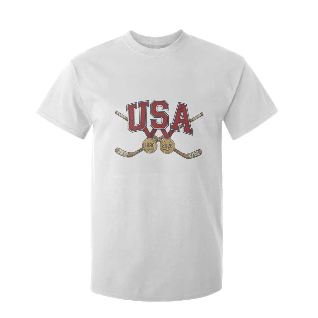 USA Ice Hockey Pride 1980 to 2026 Legacy T Shirt For Kid Patriotic American Champions TS02 White Print Your Wear