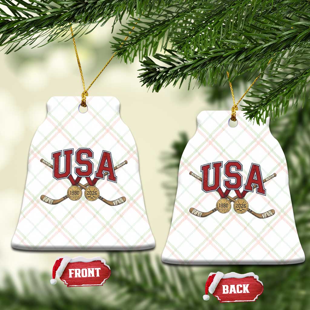 USA Ice Hockey Pride 1980 to 2026 Legacy Ceramic Ornament Patriotic American Champions TS02 Print Your Wear