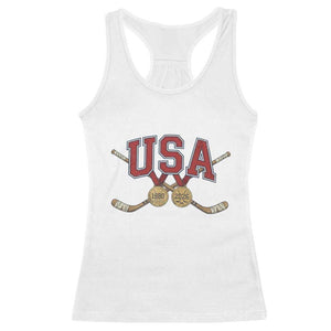 USA Ice Hockey Pride 1980 to 2026 Legacy Racerback Tank Top Patriotic American Champions TS02 White Print Your Wear