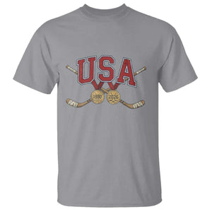 USA Ice Hockey Pride 1980 to 2026 Legacy T Shirt Patriotic American Champions TS02 Sport Gray Print Your Wear