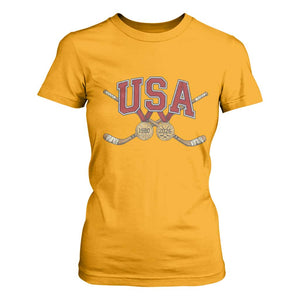 USA Ice Hockey Pride 1980 to 2026 Legacy T Shirt For Women Patriotic American Champions TS02 Gold Print Your Wear